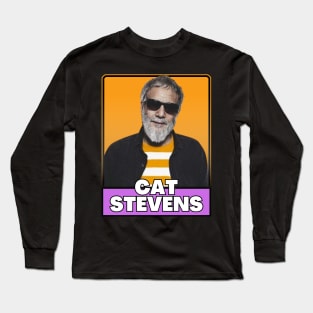 Cat stevens (retro design) Long Sleeve T-Shirt